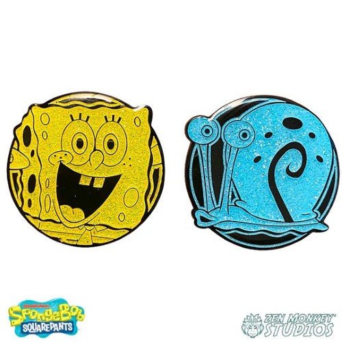 Zen Monkey: SpongeBob and Gary(set) - Spongebob Squarepants Pin - by Zen Monkey Studios