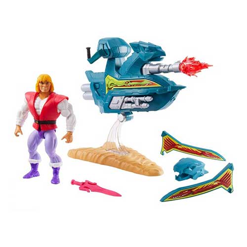 Masters of the Universe Origins 5.5" Sky Sled and Prince Adam-ToyShnip
